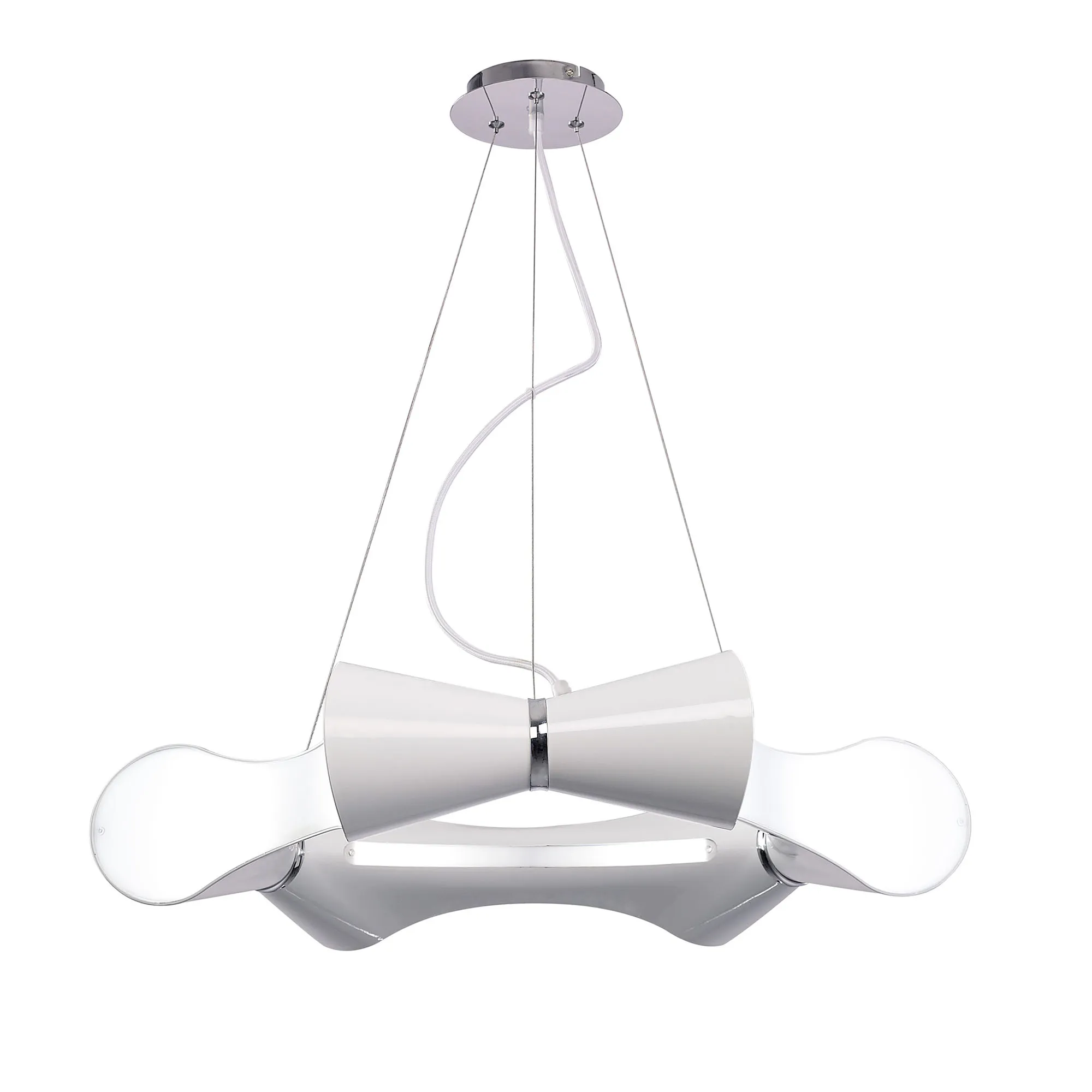 M1540  Ora Pendant 6 Light Gloss White